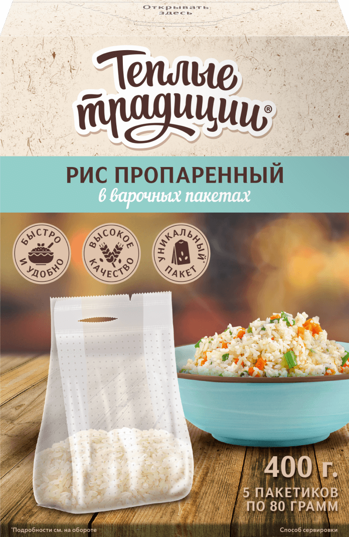 Рис длиннозерный в варочных пакетах